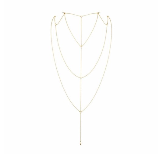 Łańcuszki na plecy i dekolt - Bijoux Indiscrets Magnifique Back & Cleavage Chain Gold